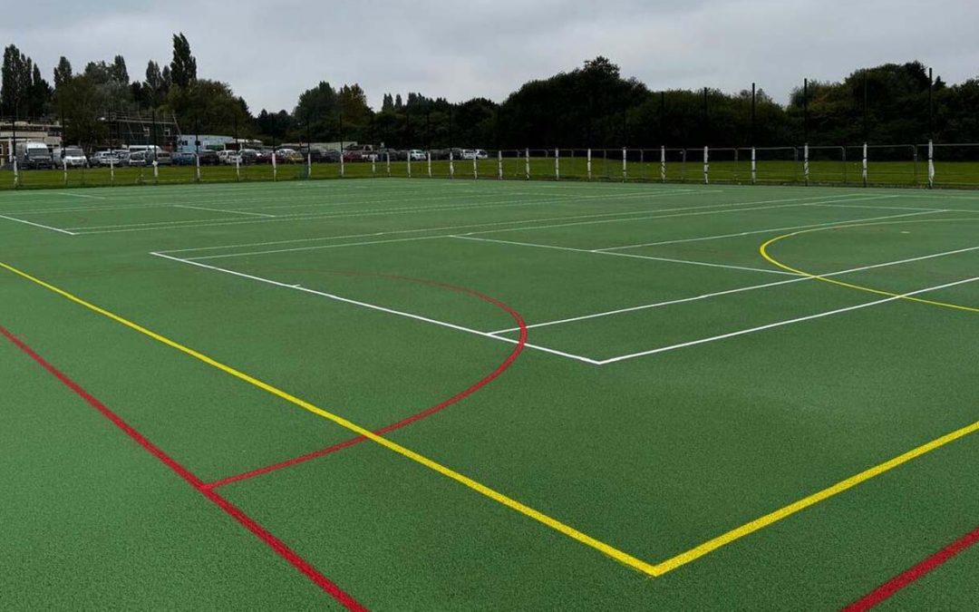 Sports Pitch MUGA Surfacing Installation for Schools by MAC Groundwork Contractors.
