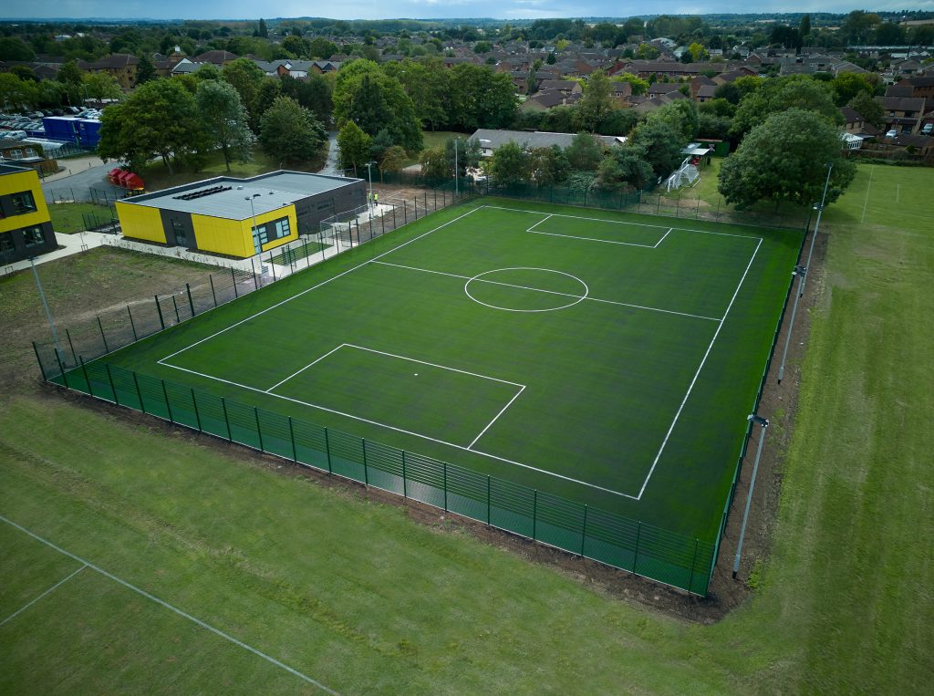 3G sports pitch for Sandy Secondary School installed by MAC Groundwork