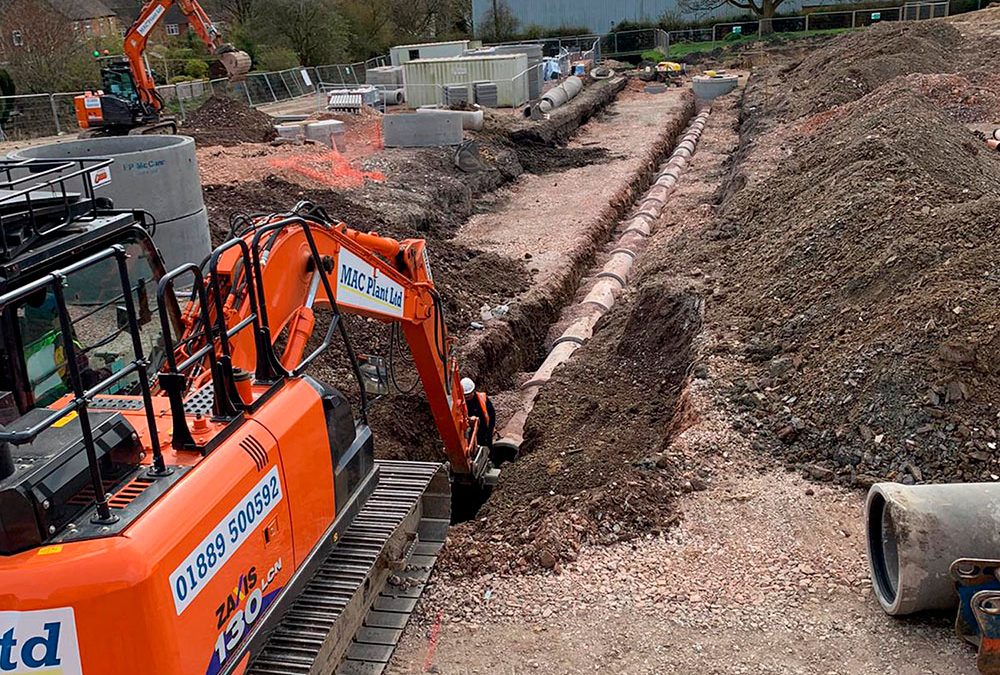 Groundworks with MAC plant machinery