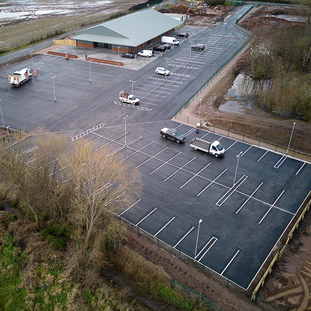 Civils and groundworks, finishing concrete foundations for commercial site at Bet365 Stadium, Stoke-on-Trent.
