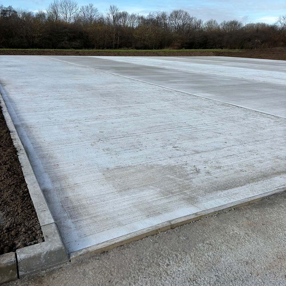 Heavy Duty Concrete Slab Installation 13 -MAC Groundwork Contractors Ltd Civils and groundworks, finishing concrete foundations for commercial site at Bet365 Stadium, Stoke-on-Trent.